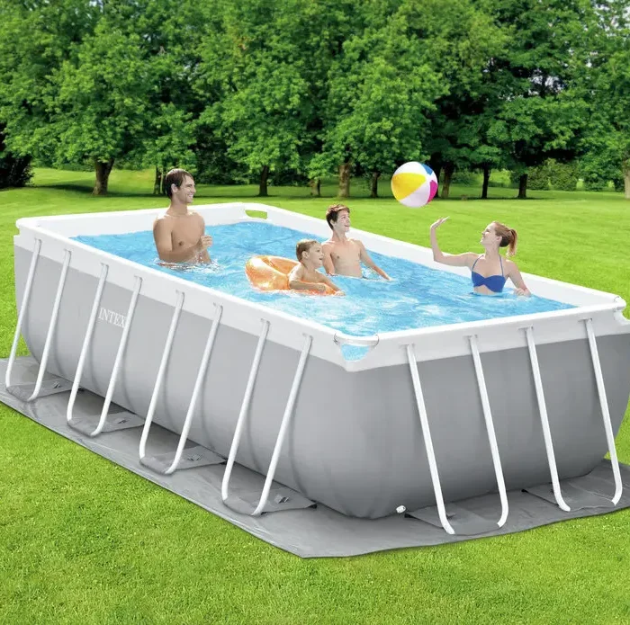 Piscina cu cadru metalic INTEX Prism Quadra 400 x 200 x 122 cm