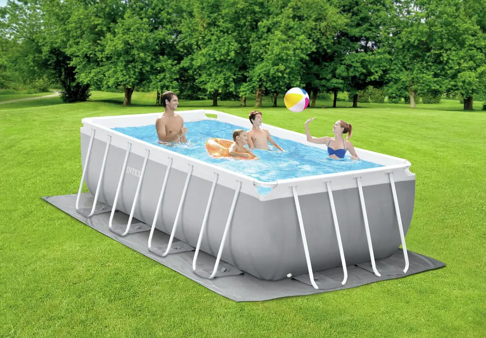 Piscina cu cadru metalic INTEX Prism Quadra 400 x 200 x 122 cm