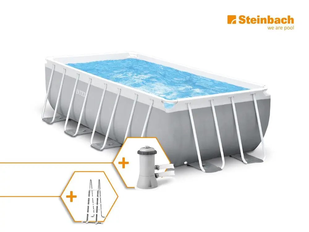 Piscina cu cadru metalic INTEX Prism Quadra 400 x 200 x 122 cm - imagine 6