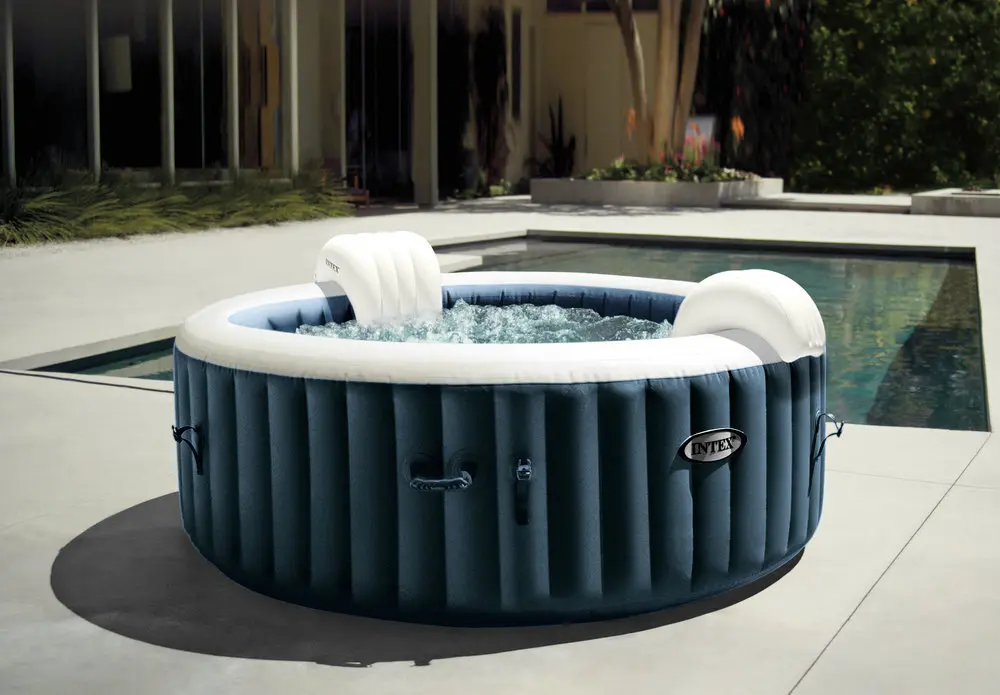 Jacuzzi gonflabil Intex PureSpa Plus Bubble Massage 196 x 71 cm - imagine 2