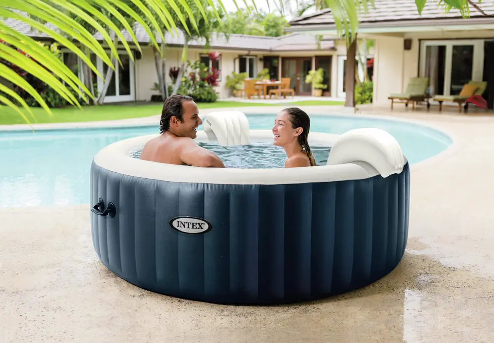 Jacuzzi gonflabil Intex PureSpa Plus Bubble Massage 196 x 71 cm - imagine 4