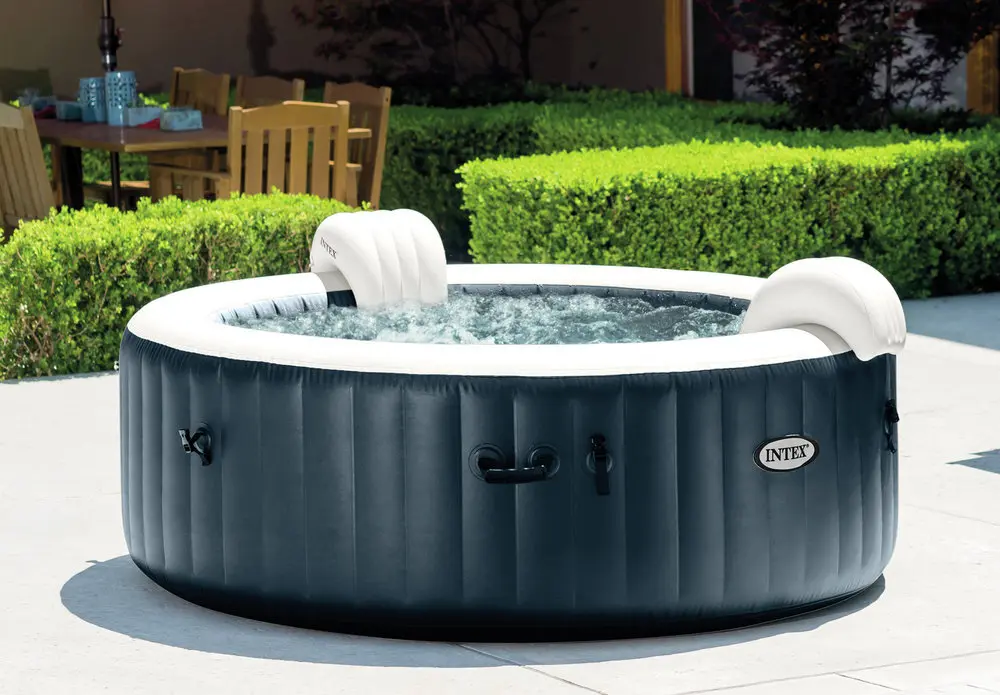 Jacuzzi gonflabil Intex PureSpa Plus Bubble Massage 216 x 71 cm - imagine 2