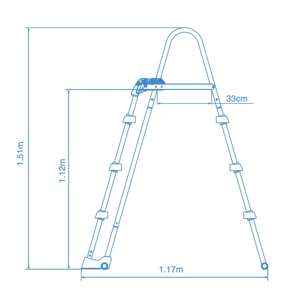 Scara de acces pentru piscine 91 - 107 cm Intex - imagine 3