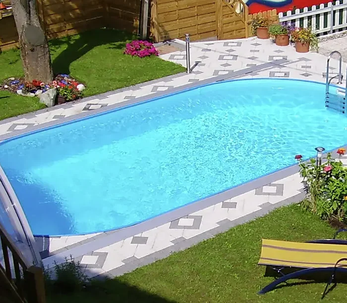 Piscina ovala ingropata din otel galvanizat, Styria 490 x 300 x 120 cm