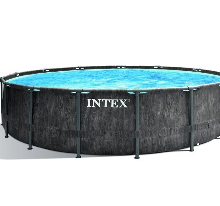 Piscina cu cadru metalic INTEX Premium Prism Greywood  549 x 122 cm